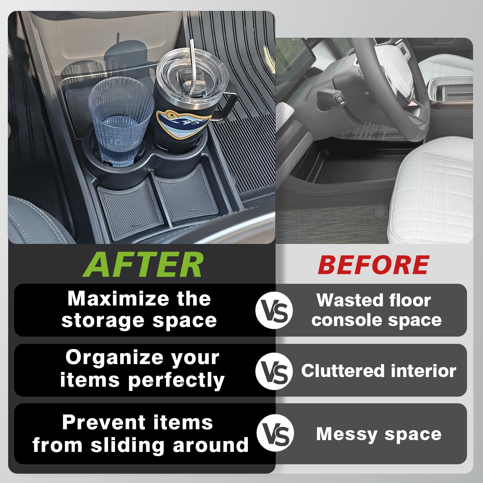 Snapklik.com : BestEvMod Gen 2 Lower Center Console Organizer Tray ...