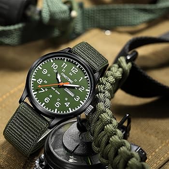 Amazon | 腕時計 メンズ アナログ 時計 ナイロンストラップ