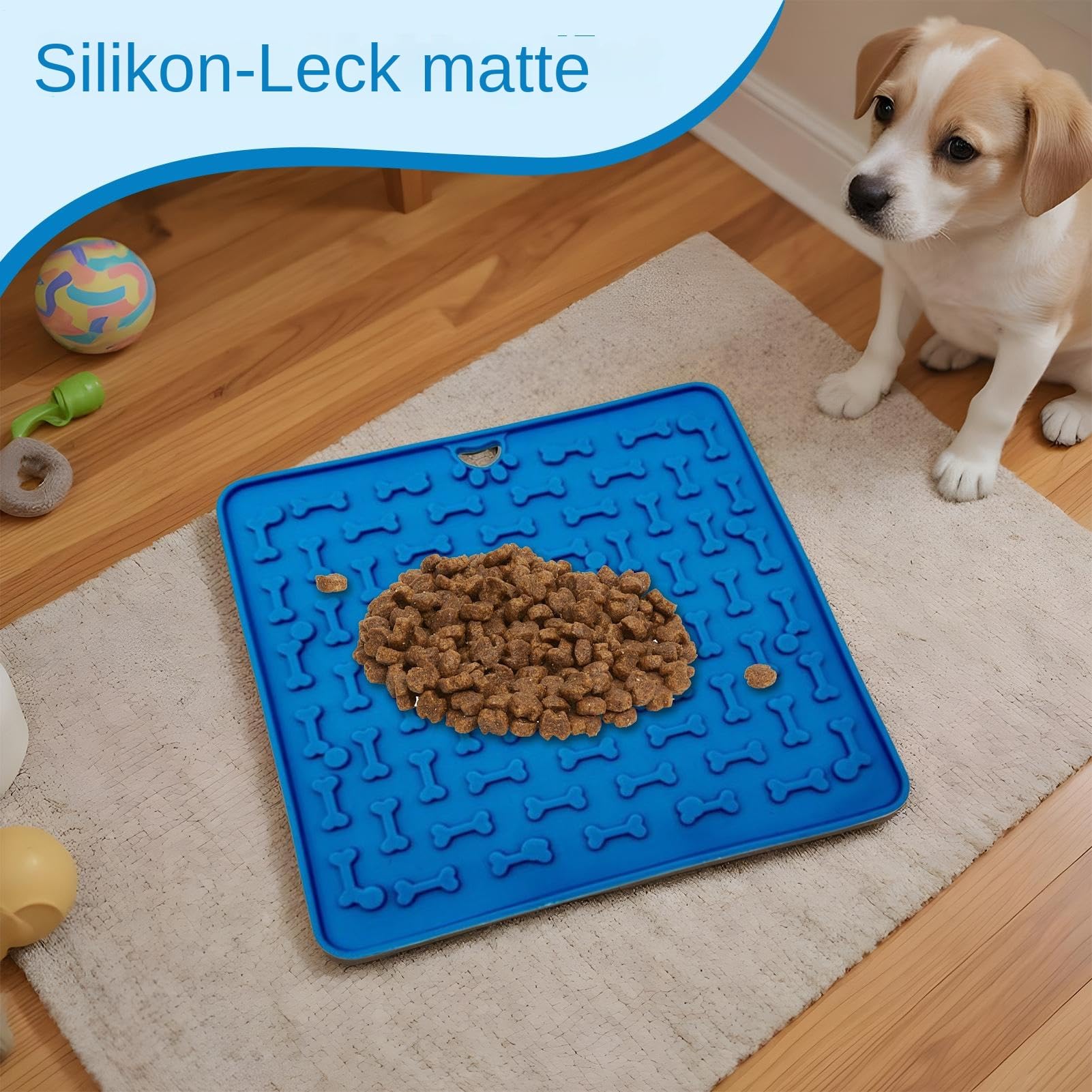 Leckmatten Für Hunde Saugnapf Verlangsamer Futterautomat Silikon | 18,8x18,8cm Berieselungsmatte Leicht Zu Reinigen Für Training Und Beschäftigung