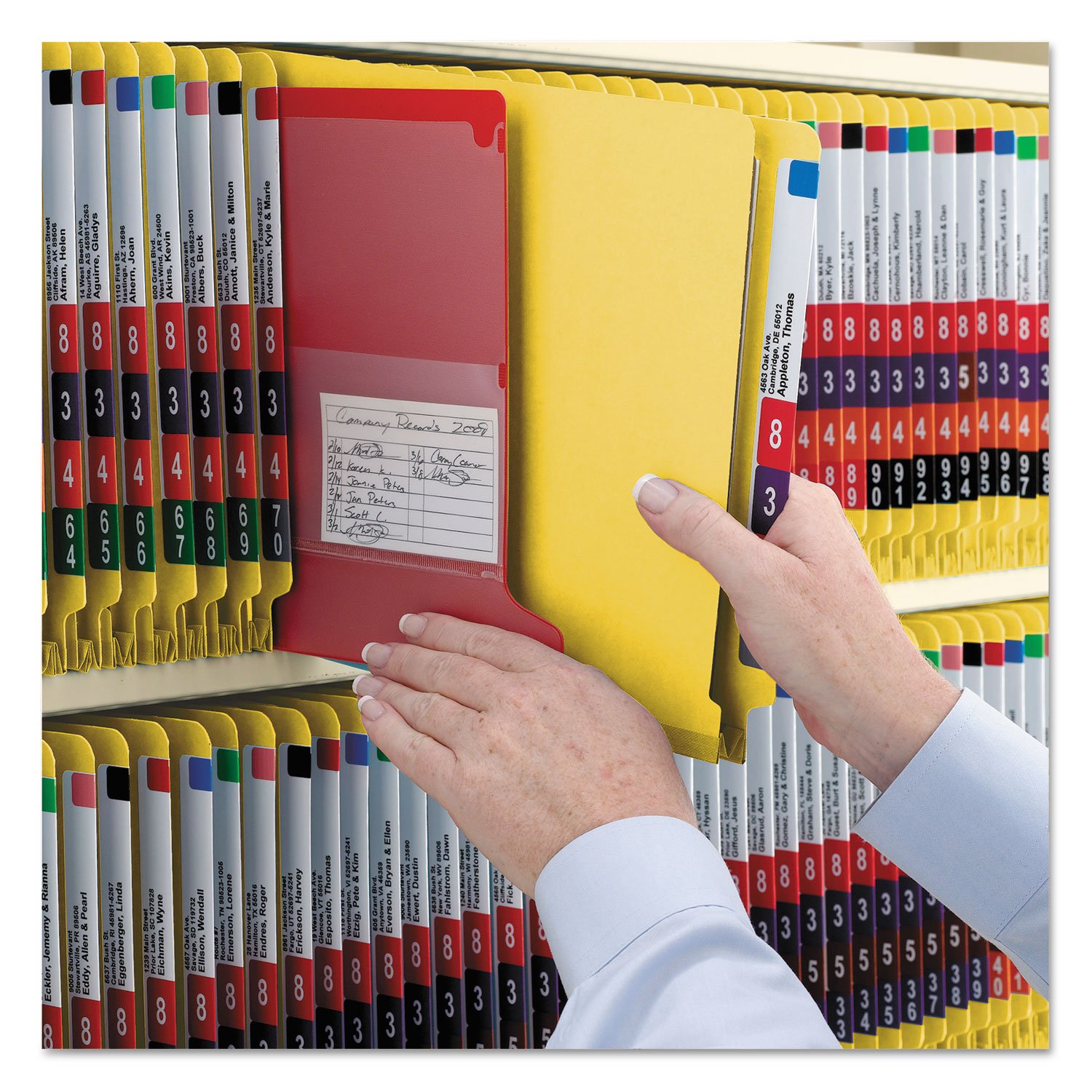 Smead 26789 - Cartellina portadocumenti 100% riciclata, con chiusura Safeshield e 2 divisori, estensione 5,1 cm, formato lettera, 10 pezzi per scatola (26789)