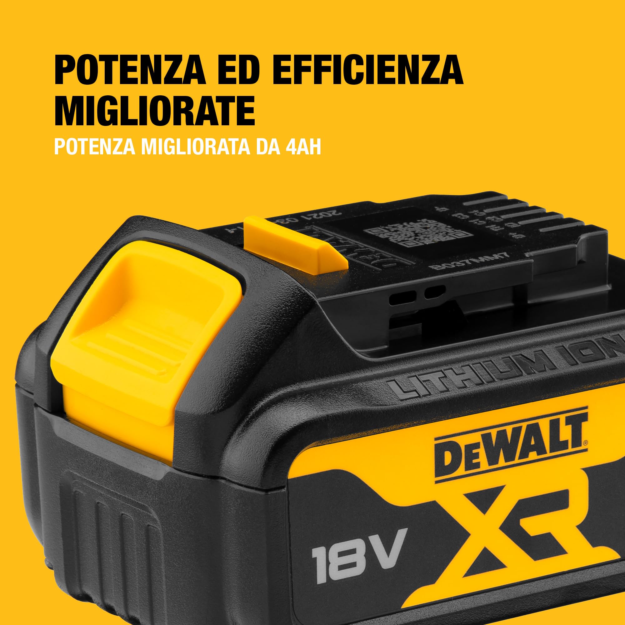 DEWALT Batteria 18V XR 4Ah, DCB182-XJ