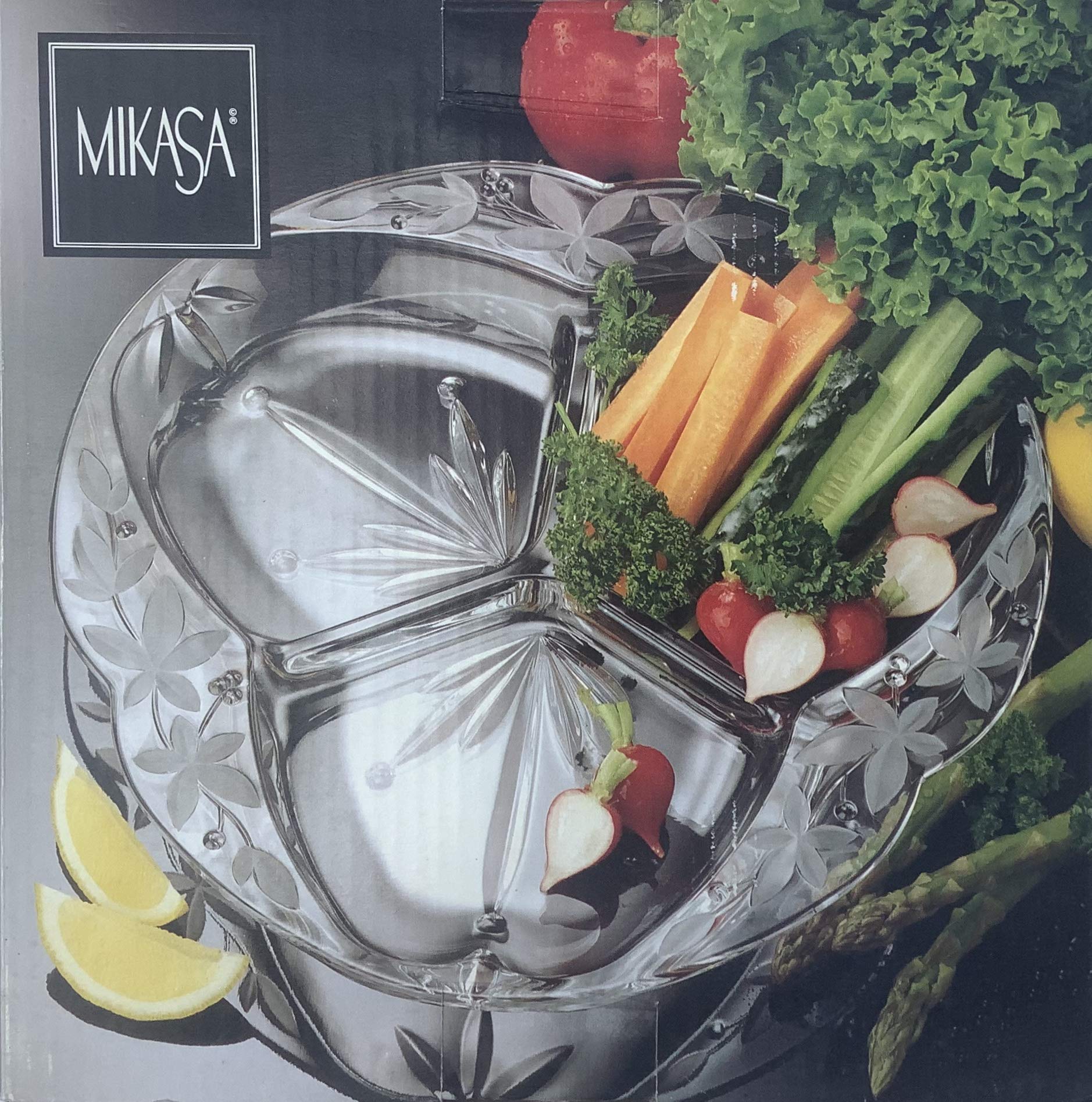 Amazon.com | Mikasa 3 Part Divided Server 12 Inches: Chip & Dip Sets