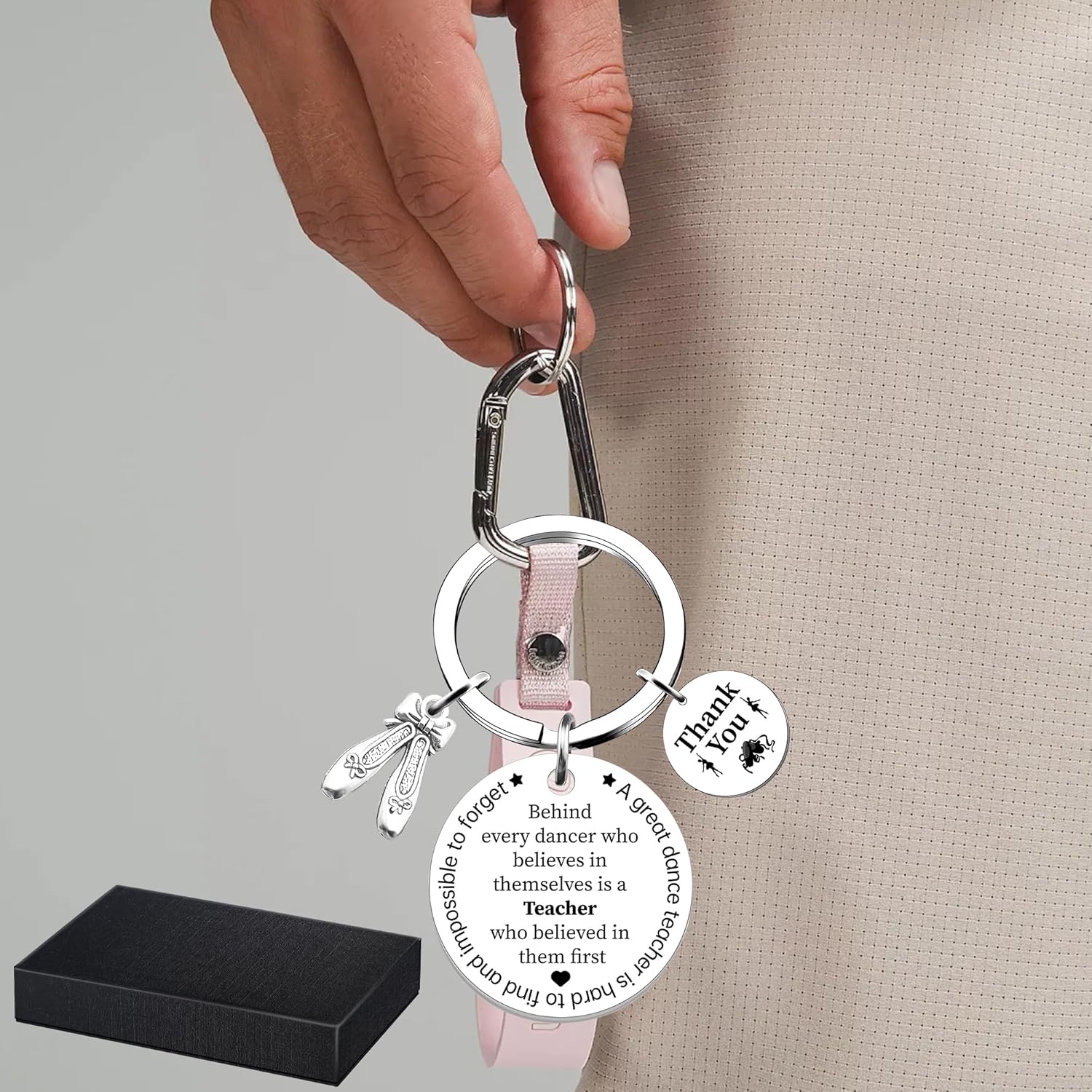 Dance Teacher Gifts Women Men - Thank You Gifts Dance Team Dance Teacher Appreciation Keyring for Dancer Jewelry Keychain - Image 4