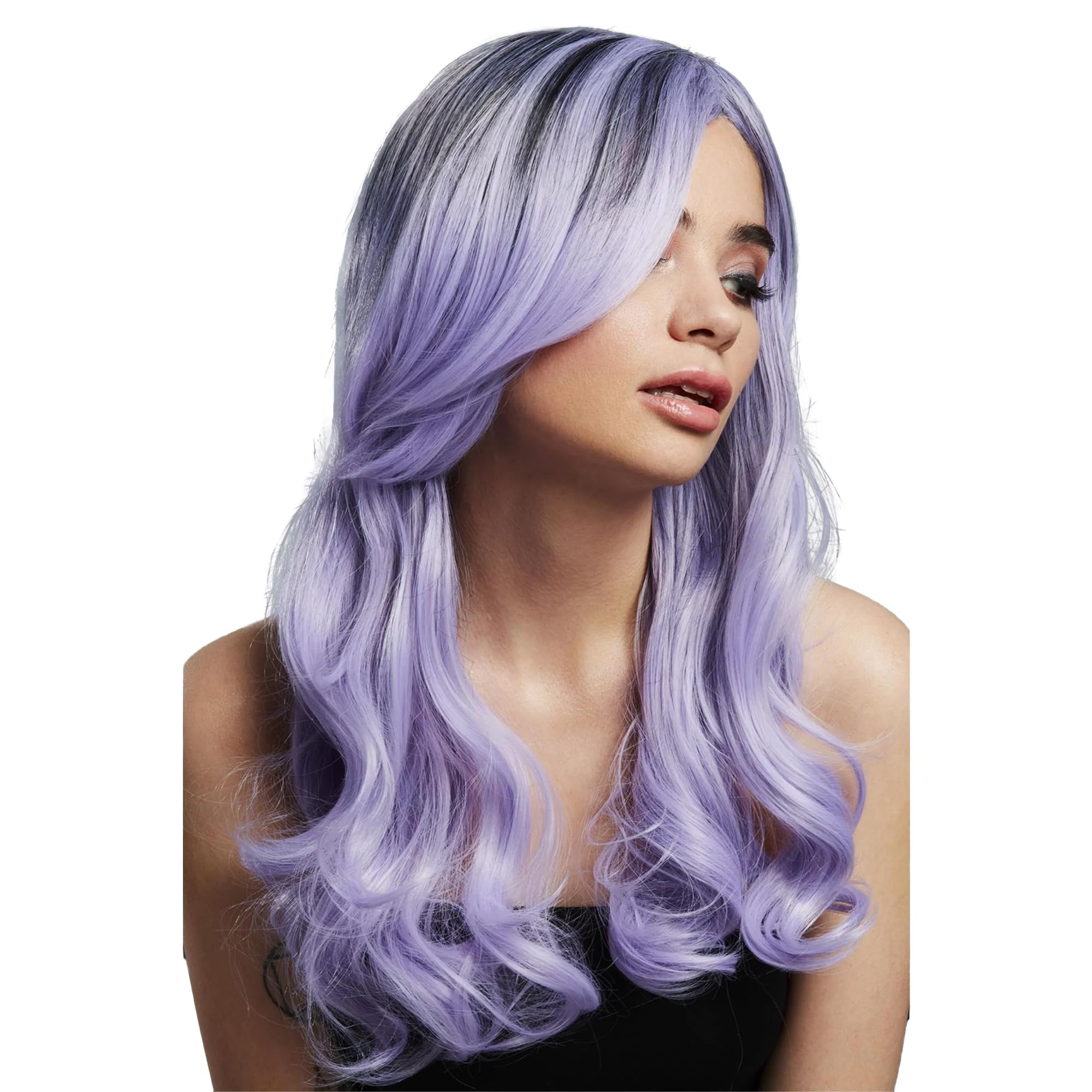 Fever Khloe Wig True Blend Lilac Long Wave Centre Parting 66cm