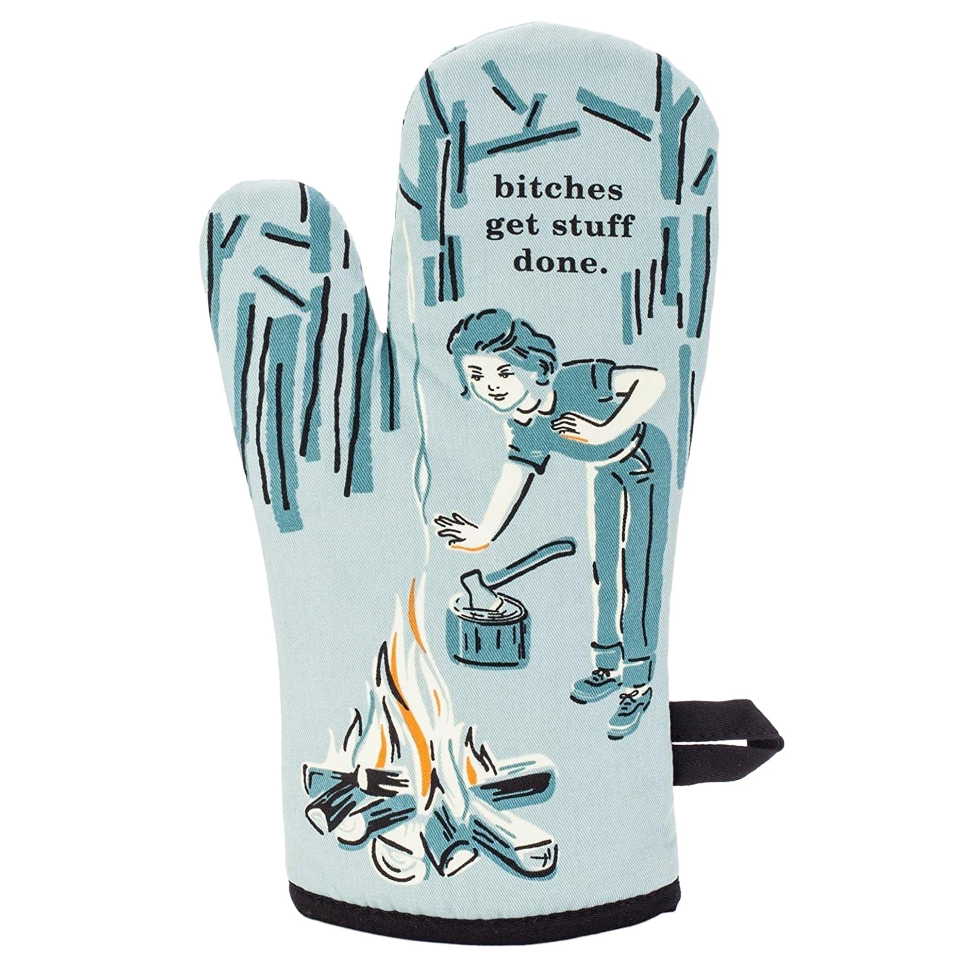 Blue Q Bitches Get Stuff Done Oven Mitt