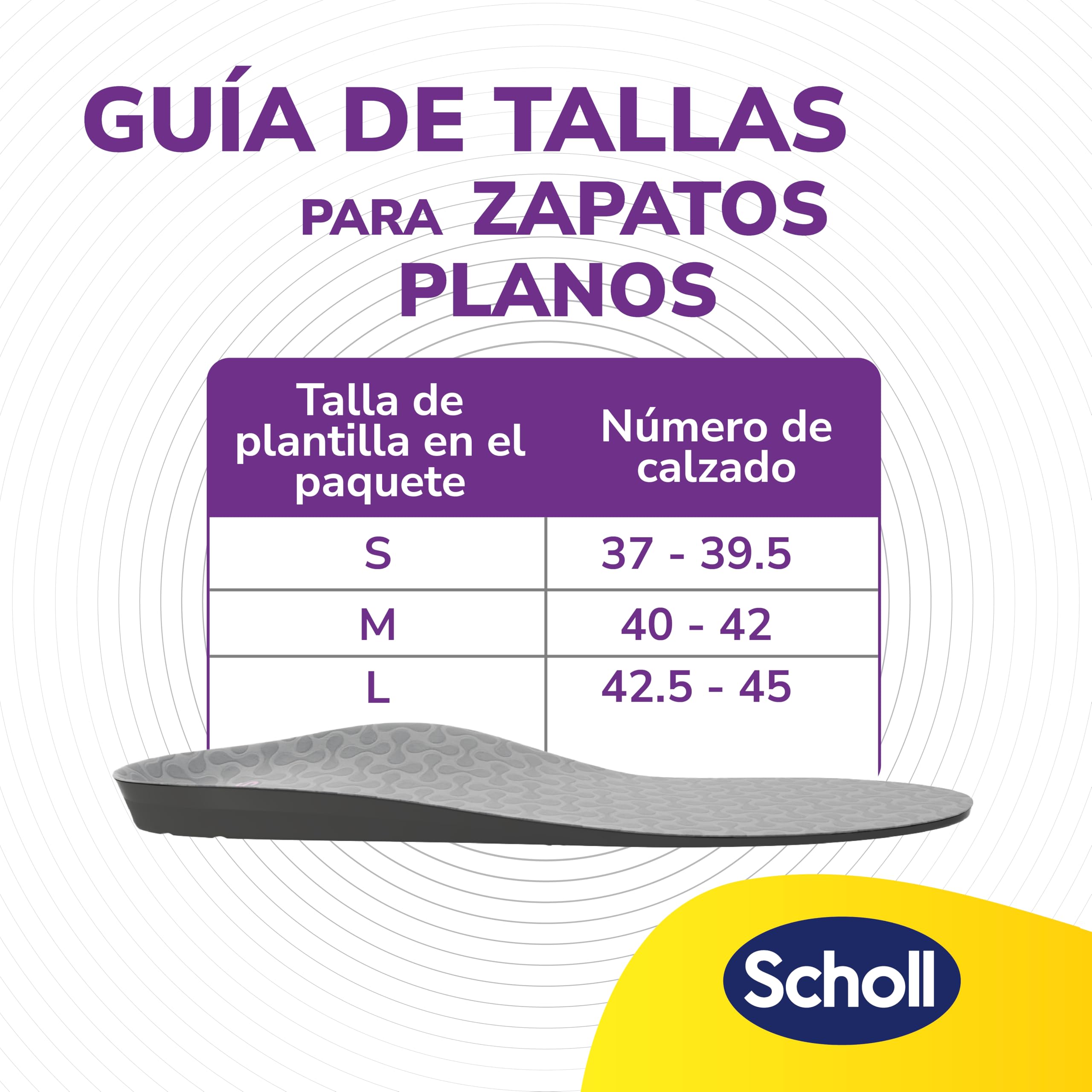 Scholl In-Balance Plantillas Ortopédicas Fascitis Plantar Soporte Arco Talla L 42,5-45