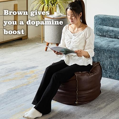 Miniatura 5 de Louis Donné Funda otomana cuadrada para puf de 17.7 pulgadas, puf otomano bohemio color azul con almacenamiento, pufs para sala de estar, regalos