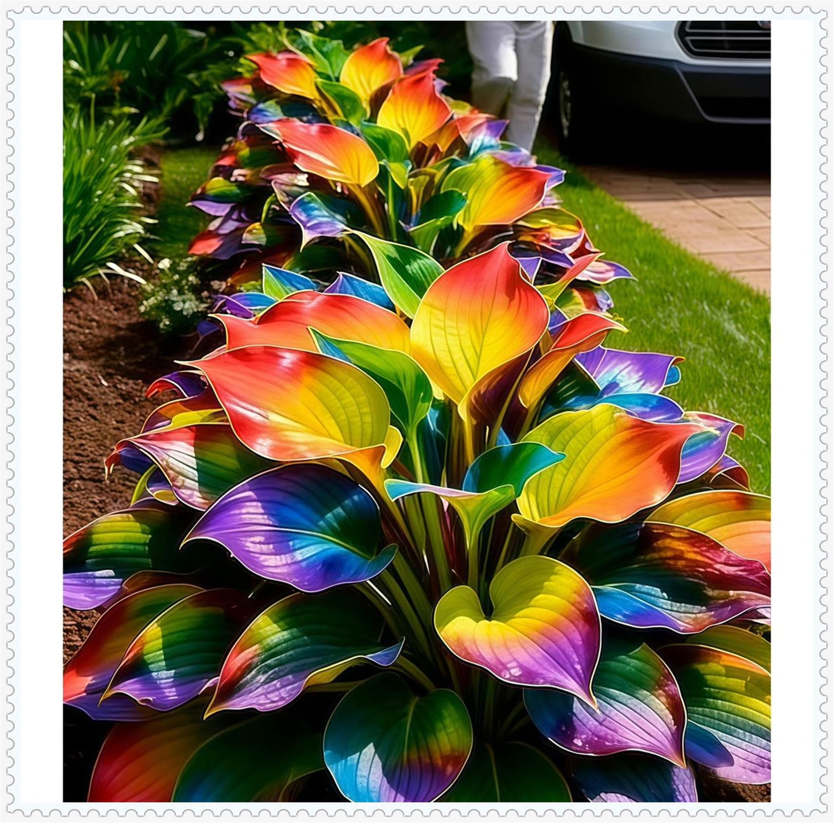 Hosta,Rare-Garden Flowers, Gift,Wedding Flowers,Hosta Bulbs for Planting UK,Natural Organic Bulbs,-6 Bulbs-E