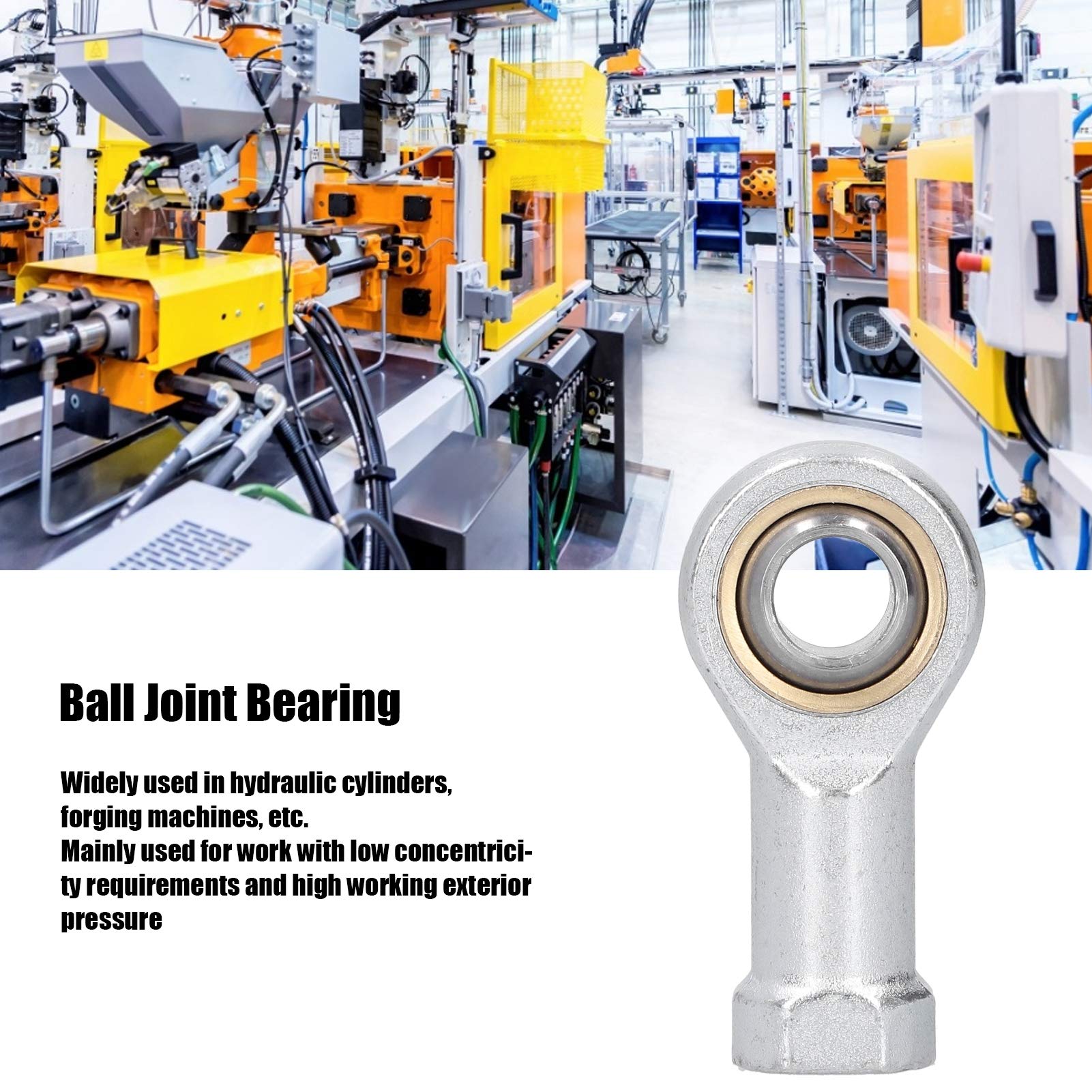 Joint Bearing, Capacity Female Threaded Self Lubricating Joint Bearing SIL18T K Industrial Supplies for Hydraulic Cylinders Machinery