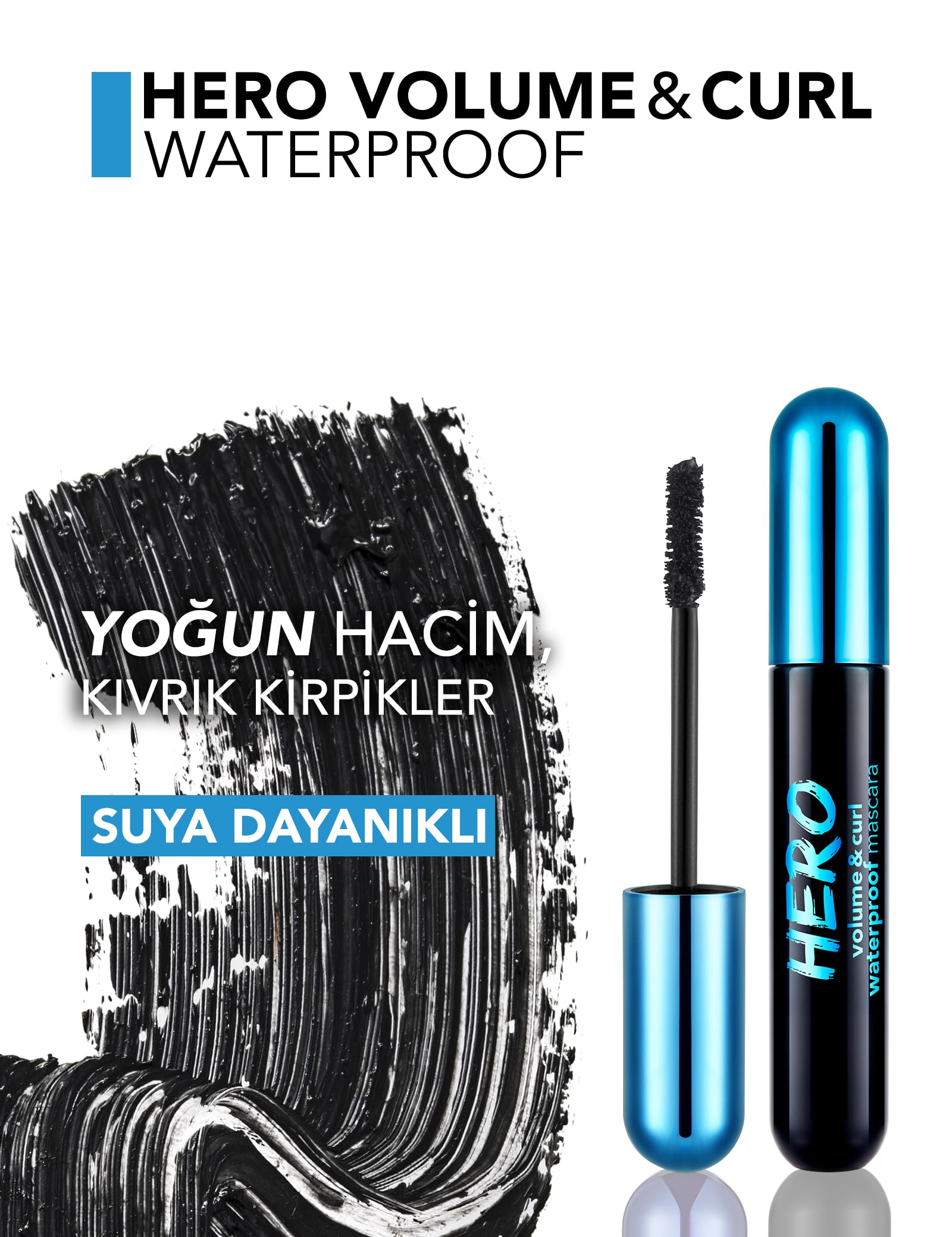 Flormar Hero Volume & Curl Yoğun Hacim Veren Kıvırıcı Suya Dayanıklı Maskara
