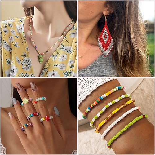 Miniatura 5 de 1000 cuentas de semillas de vidrio a granel de 60 0.157 in opacas pequeñas cuentas de manualidades para hacer pulseras, collares, joyas