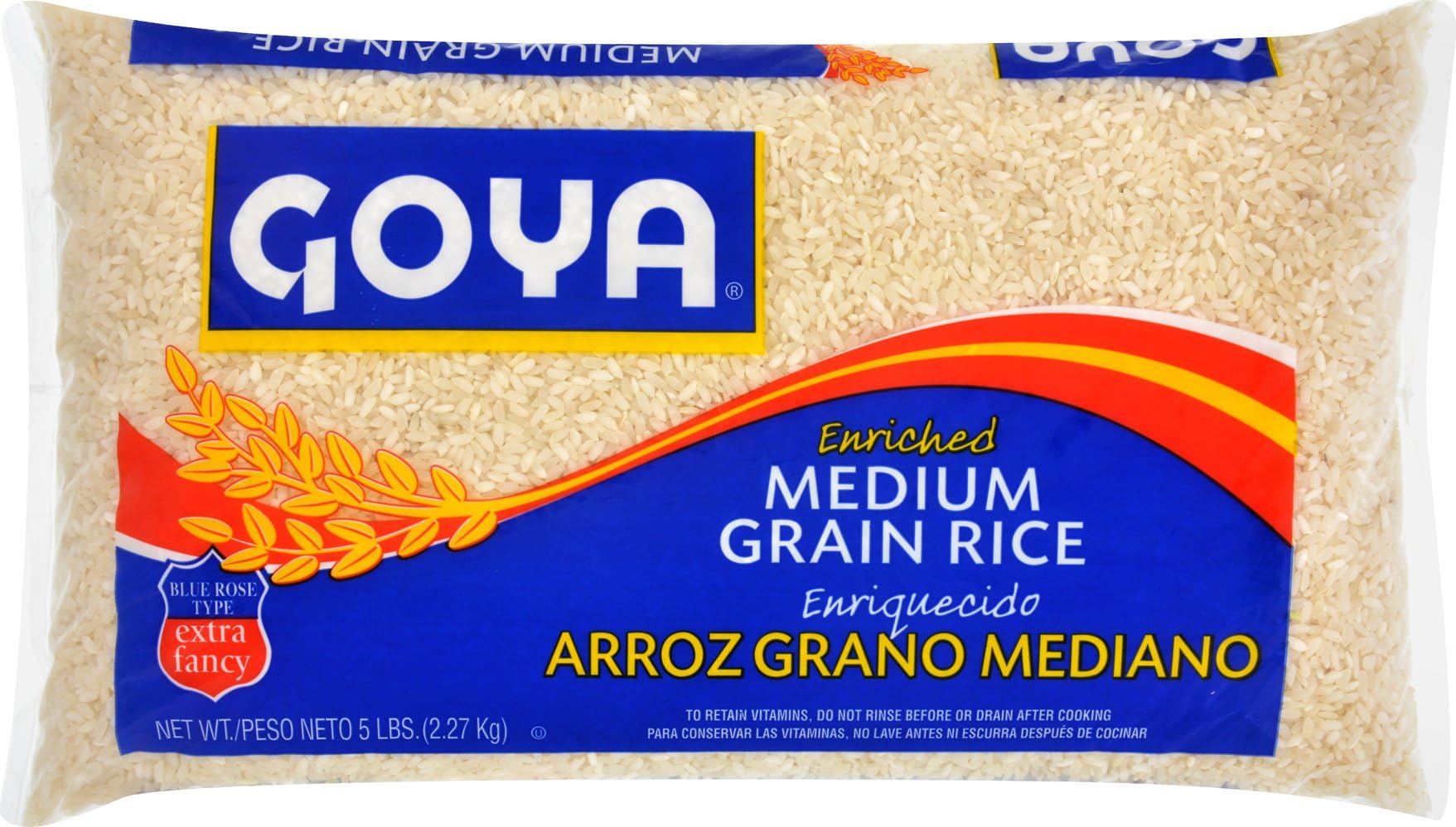 Goya Medium Grain White Rice, 5 Pound