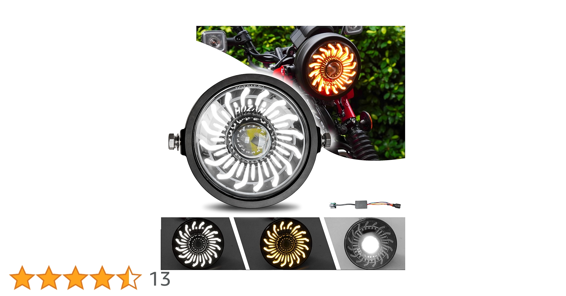 Motikvans ホンダ CT125 ハンターカブ LED ヘッドライトDRL Amazon | Motikvans ホンダ CT125 ハンターカブ対応 LED ヘッド