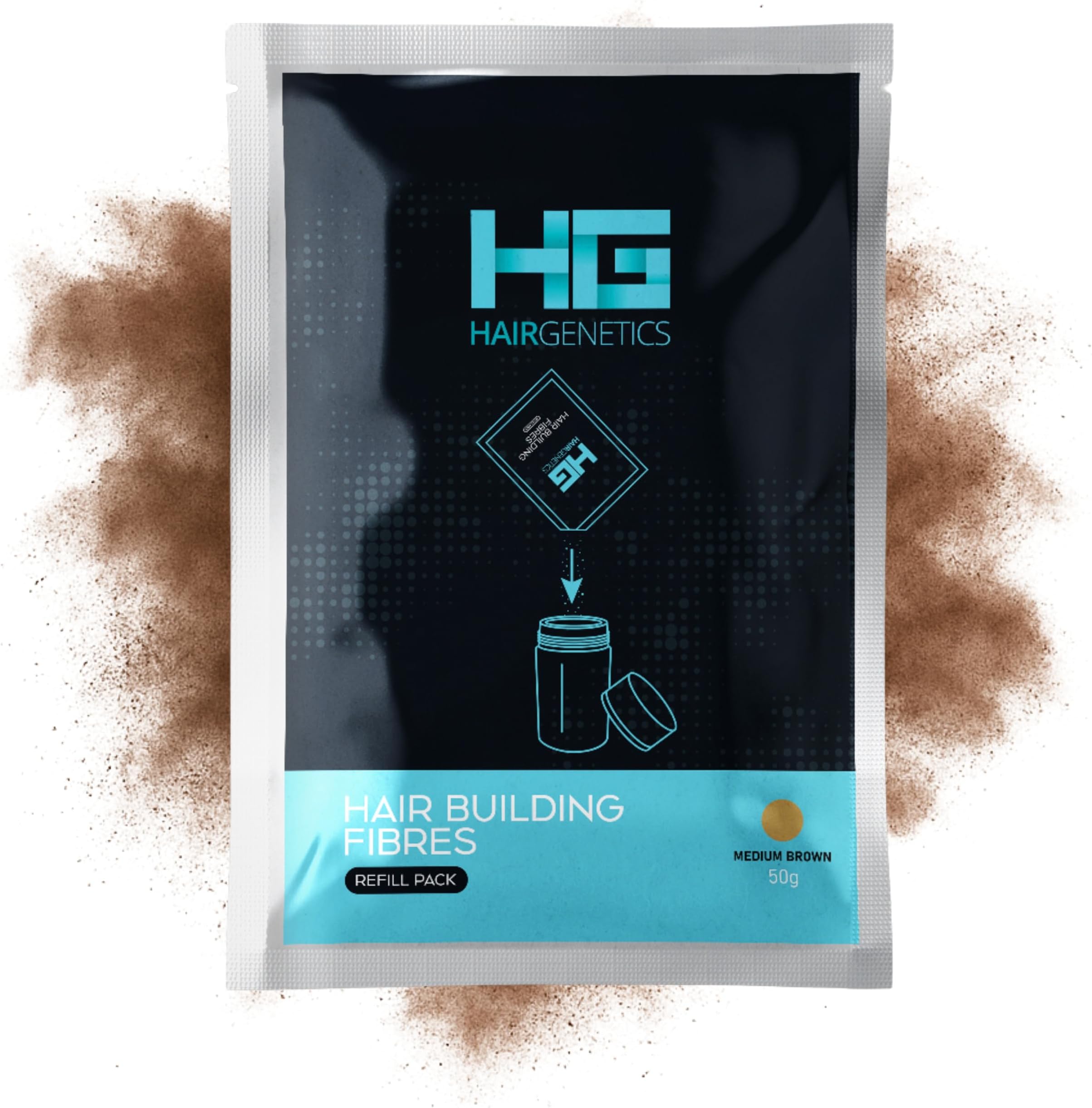 Hair Fibres Refill Packs - Fill in Bald Spots & Thinning Hair for a Fuller Look, Natural Colours, Cling to Existing Hair, Long Lasting, Water Resistant - Hair Fibers for Men and Women