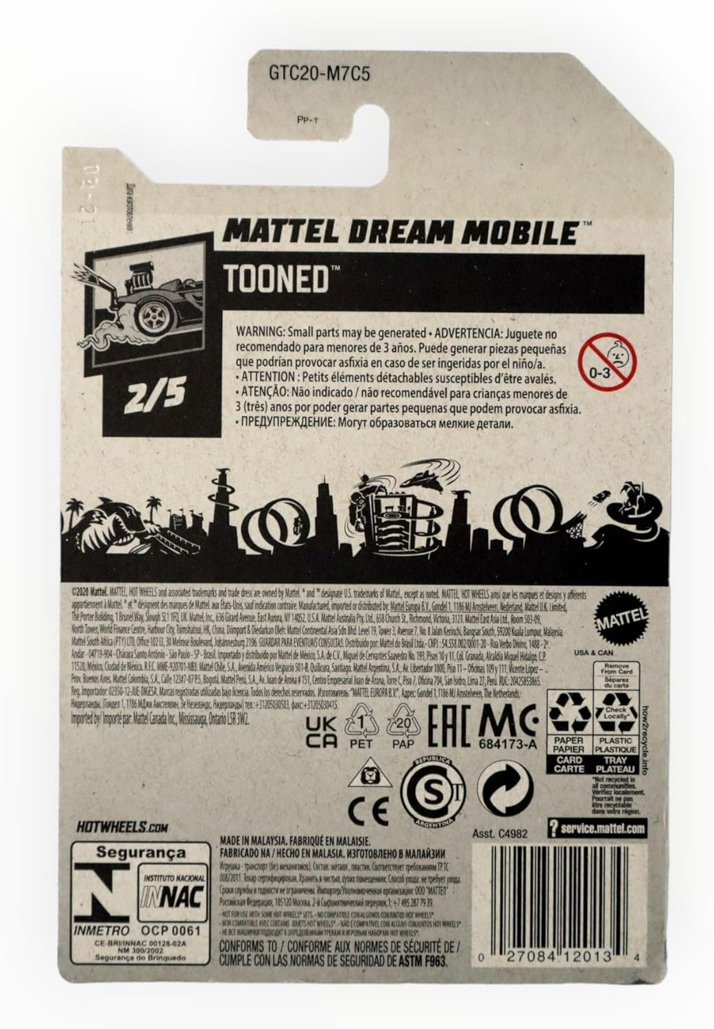 Hot Wheels Mattel Dream Mobile, Tooned 2/5 [Green] 14/250