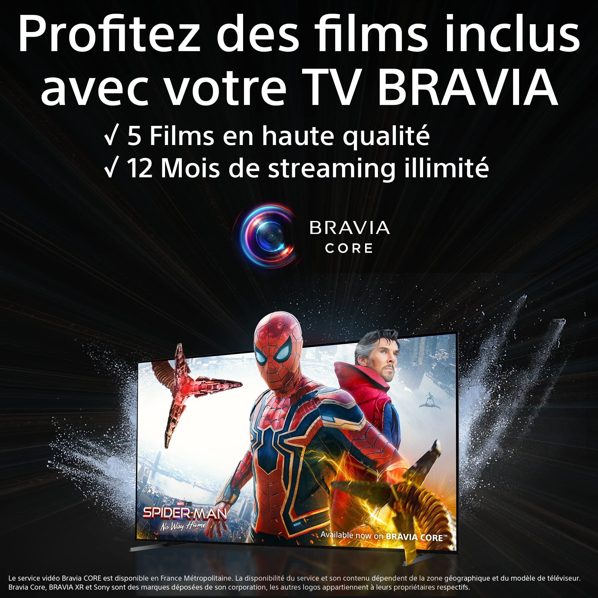 Sony Television Bravia KD-65X75WL : 4K Ultra HD LED | HDR | Google | Pack ECO | BRAVIA Core - Design Signature Sony [Classe énergétique F]