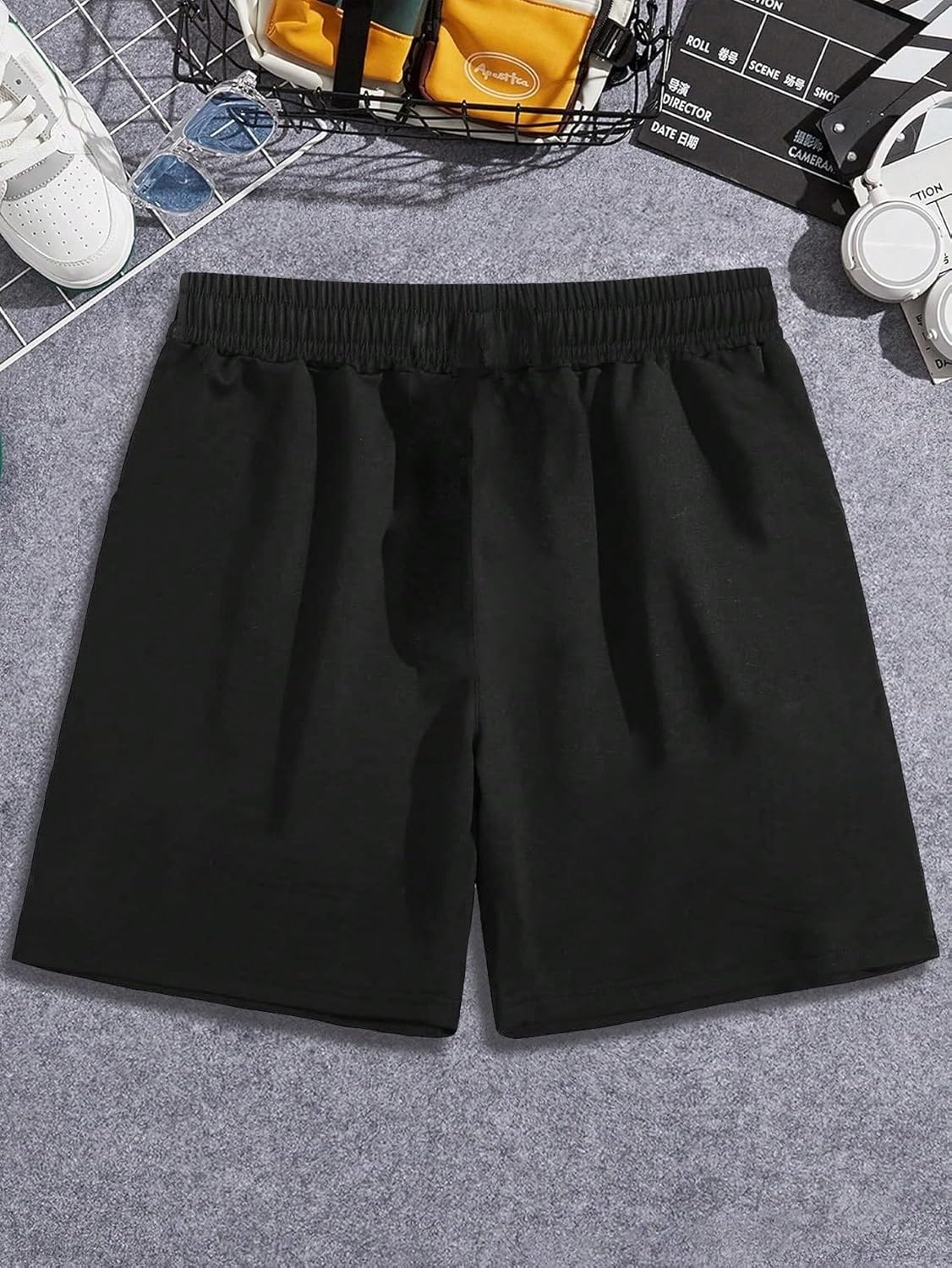 WDIRARA Men's Cross Graphic Basketball Gym Shorts Drawstring Waist Workout Track Shorts - Image 2