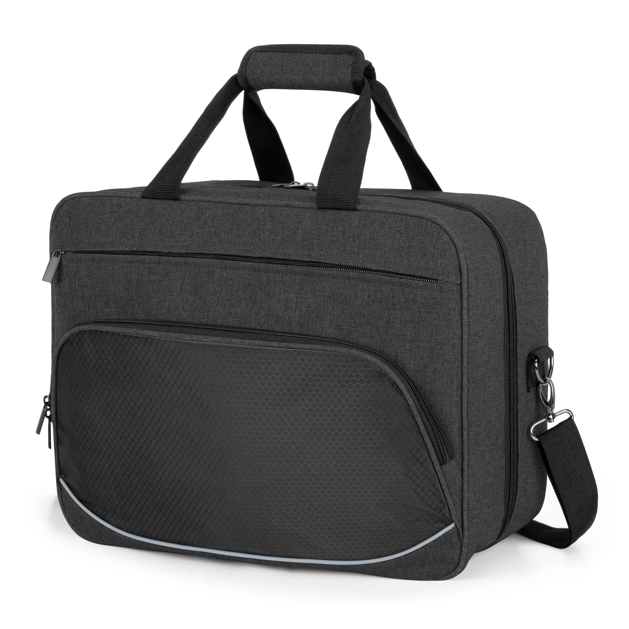 Trunab Borsa Compatibile con PS5/PS5 Slim/PS4/PS4 Pro/PS4 Slim/Xbox One/Xbox One X/Xbox One S/Xbox Series S, Nero, Borsa Porta con Tasche Divisori per Controller e Accessori di Gioco