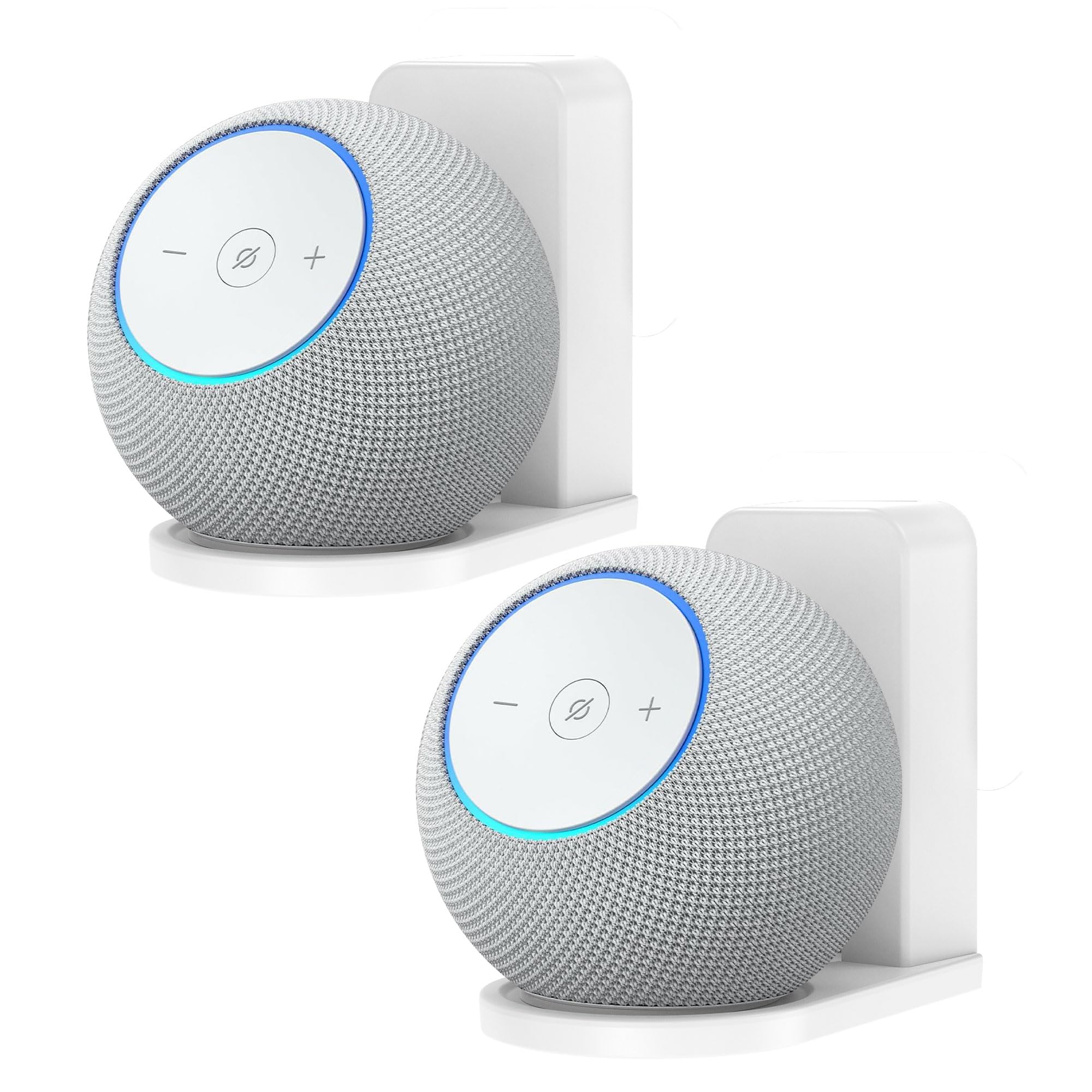 HomeMount Supporto da parete per Dot Max & Nest Mini, plug-in (bianco, 2