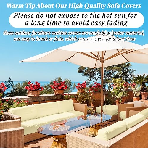 Miniatura 6 de 11 fundas de cojín para exteriores, impermeables, con cremallera, para muebles de exterior, sofá de patio, 3 tamaños, solo fundas (naranja)