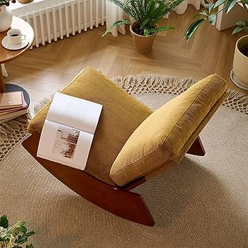 Amazon｜モダン 屋内 快適 ロッキングチェア,ミッドセンチュリー