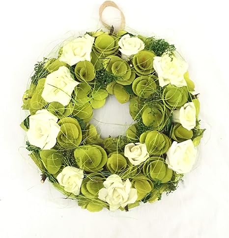 Amazon Co Jp 21年 Mamawreath ママーリース ギフトリース 春リース 新緑 スプリングリース ギフト 母の日 ギフト 玄関ドア 入学 卒業 祝い お祝いの品 永遠の意味 リース 花輪 通年リース ウッディーロール ナチュラルリース ドライフラワー ミディアムサイズ 中