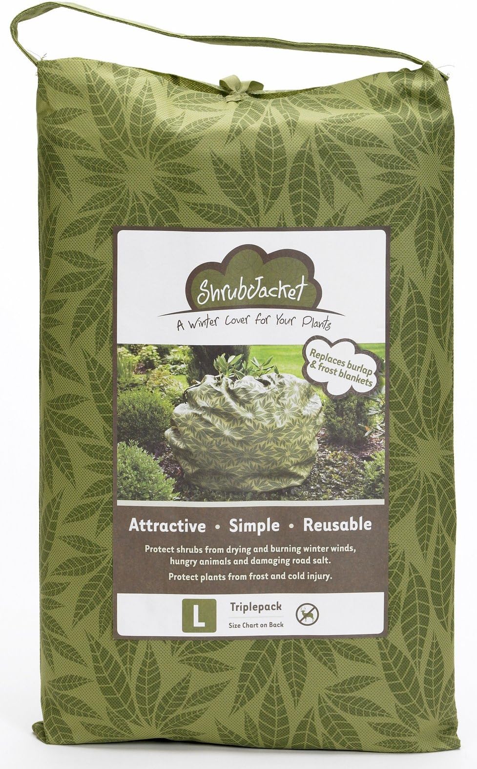 Shrub Jacket & Season Extender for Winter Protection, Reusable Plant and Bush Cover - Pack of 3 - Large