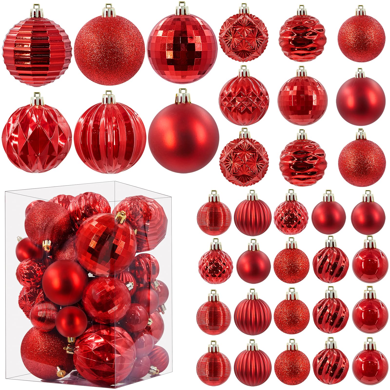 JORNOY Christmas Tree Ornaments Decorations 47PCS