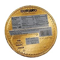 Vista 6 de Sweetzo - Monedas de chocolate con leche de alta calidad, envueltas individualmente con cara de Papá Noel, paquete de 3, 4.5 pulgadas