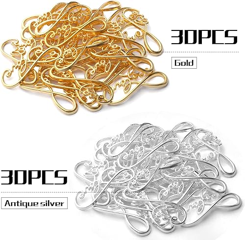 Miniatura 2 de Aylifu 60 dijes de aleación con símbolo de amor infinito para manualidades, pulseras, collares, accesorios de fabricación de joyas, dorado, plata