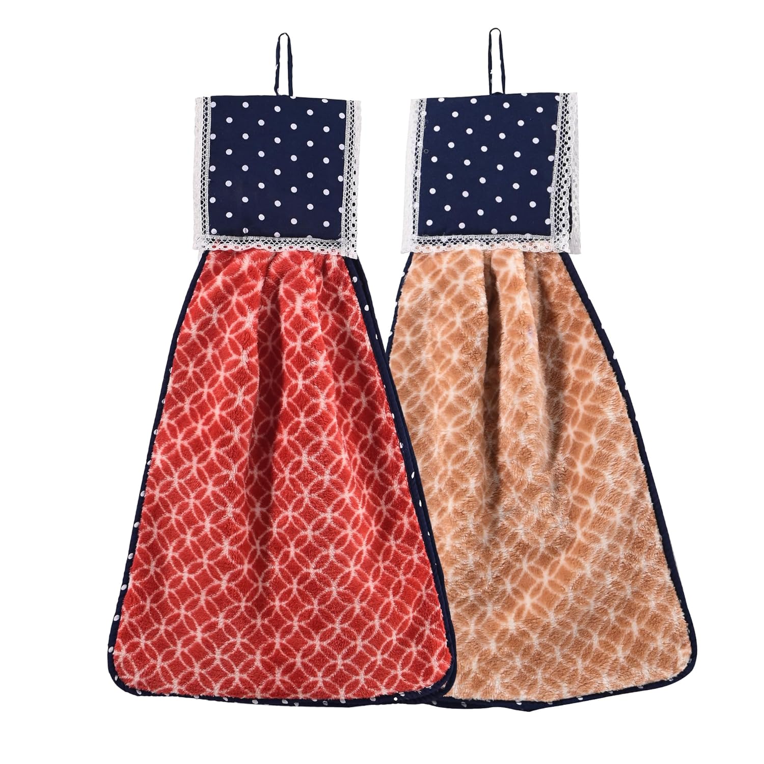 2 Pcs Microfiber Wash Basin Hand Towel with Hanging Loop | Soft Hanging Hand Towel for Kitchen and Bathroom | Quick-Dry Wash Basin Napkins for Everyday Use | Circle – Red & Golden 2 Pcs Microfiber Wash Basin Hand Towel with Hanging Loop | Soft Hanging Hand Towel for Kitchen and Bathroom | Quick-Dry Wash Basin Napkins for Everyday Use | Circle – Red & Golden