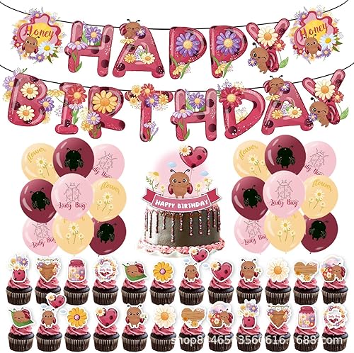 Miniatura 13 de Decoraciones de cumpleaños temáticas de los años 80, pancarta retro linda de feliz cumpleaños, suministros divertidos para fiesta de niño y niña con