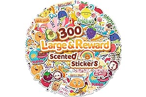300PCS Scratch and Sniff Sticker Goodies for Kids