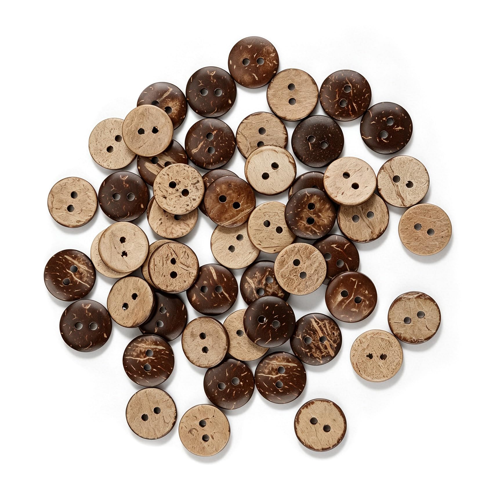 Round Coconut Button 15mm