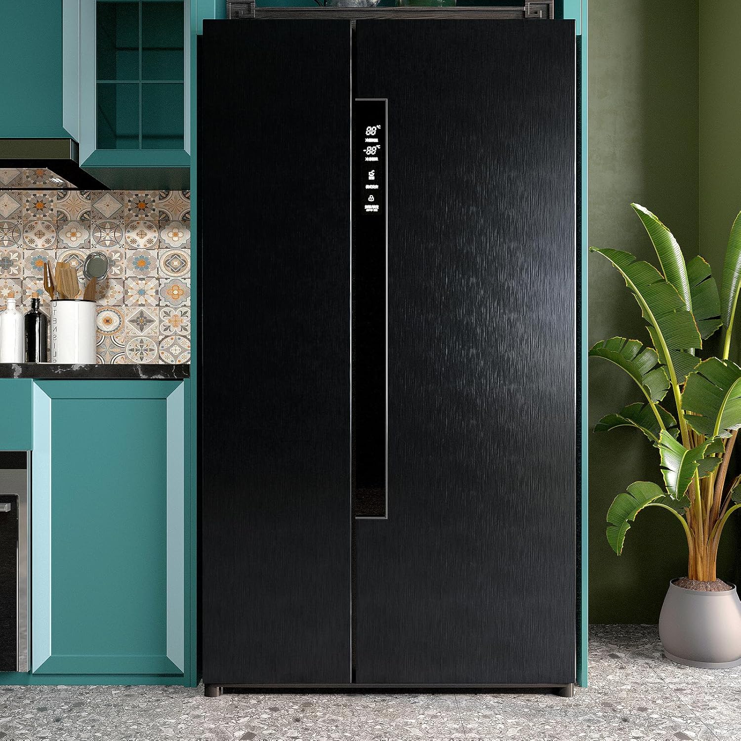 Transform Your Refrigerator with a Modern Black Wrap