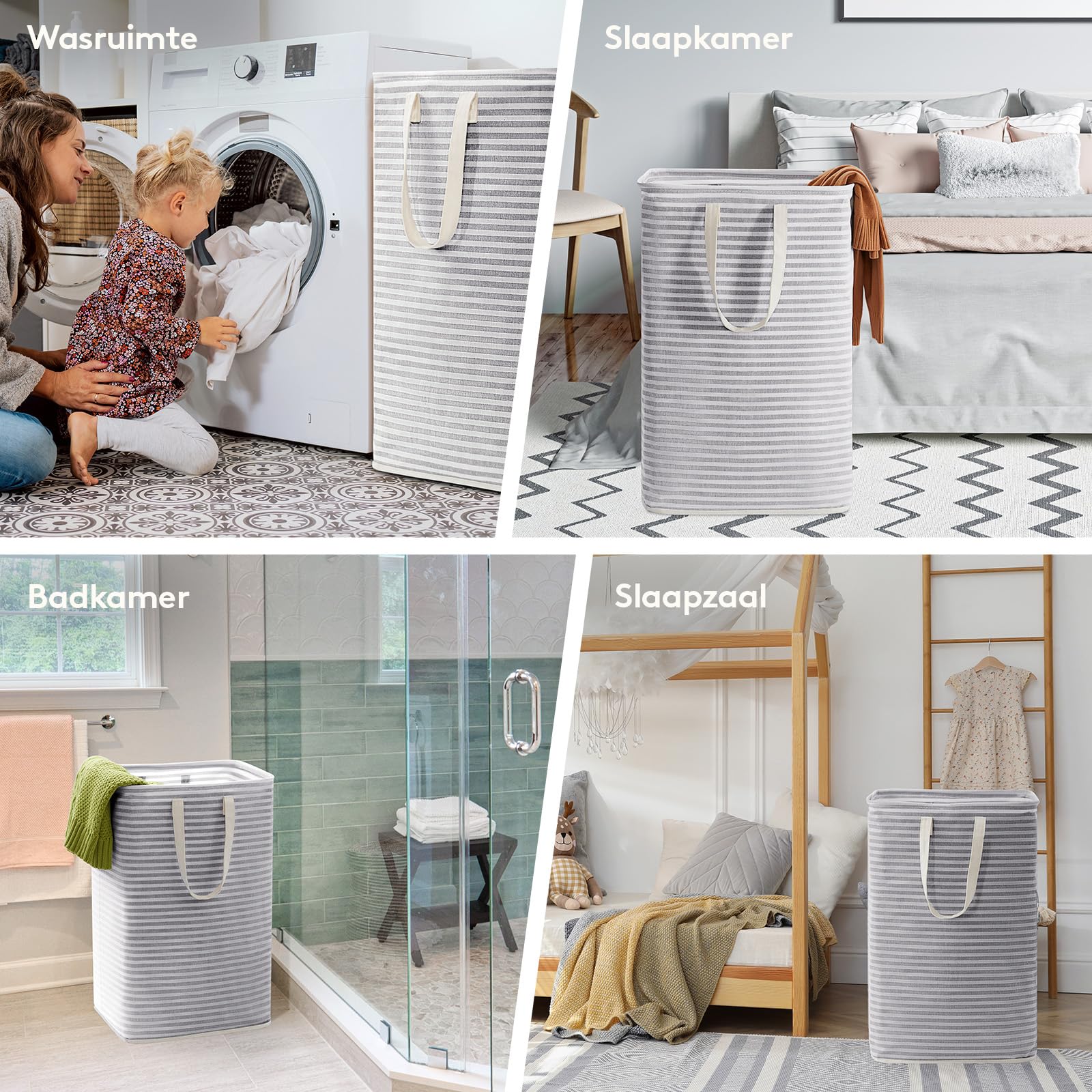 Lifewit Cube Vuile Kleding 90L, Grote Tas met Handvat voor Vuile