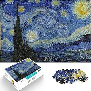 Comprar Rompecabezas para Adolescentes de 1000 Piezas La Noche Estrellada de Van Gogh Montaje de Patrones decoración de Pared 75x50cm
