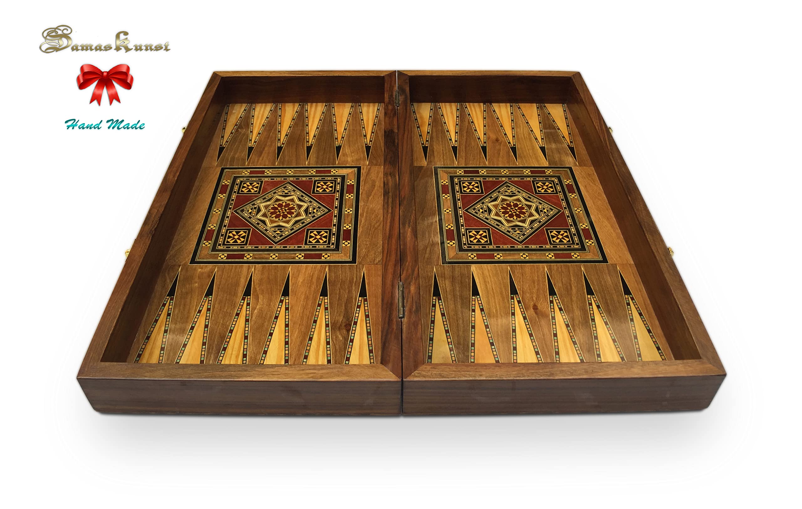 Elessar Nuovo 50 x 50 cm legno backgammon/gioco di scacchi/DAMA Board K 6-1-50 con 30 pietre backgammon in legno
