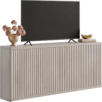 SICOTAS 65" TV Stands for Living Room Bedroom Tall TV Console with Storage