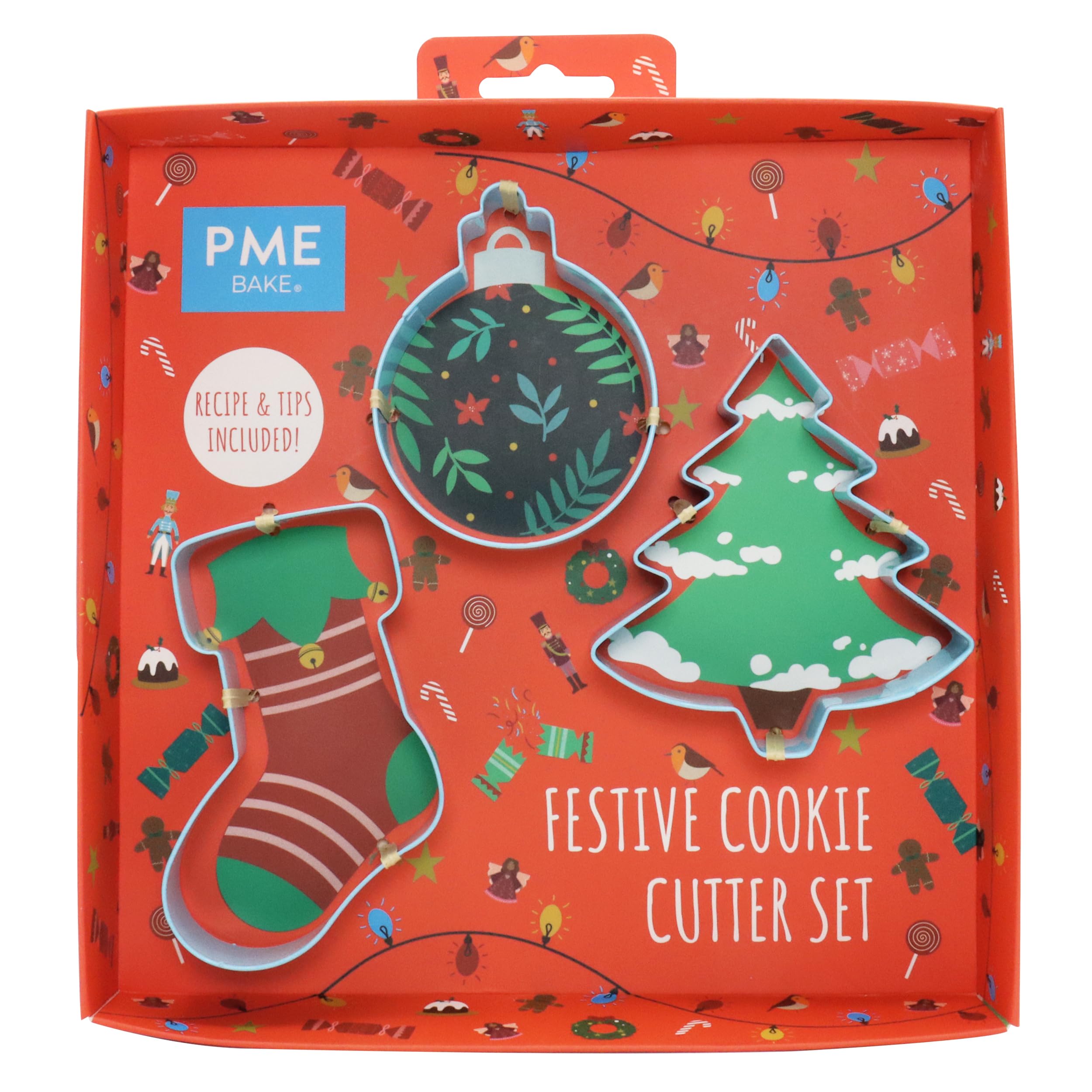 PME Festive Cookie Cutter Set, Christmas, Blue
