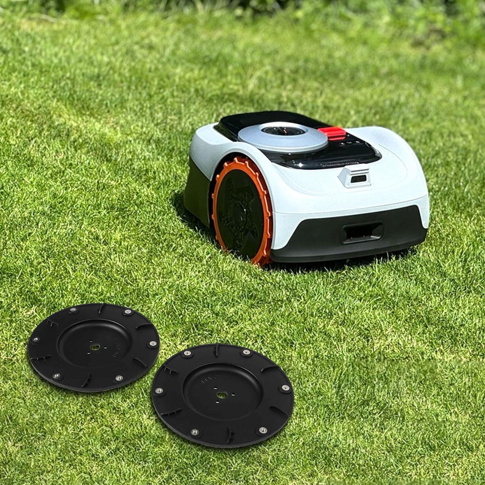 Juego de cuchillas de repuesto para robot cortacésped para modelos Mammotion 1 y 2, placas de disco de corte de precisión, construcción de plástico resistente para una eficiencia duradera