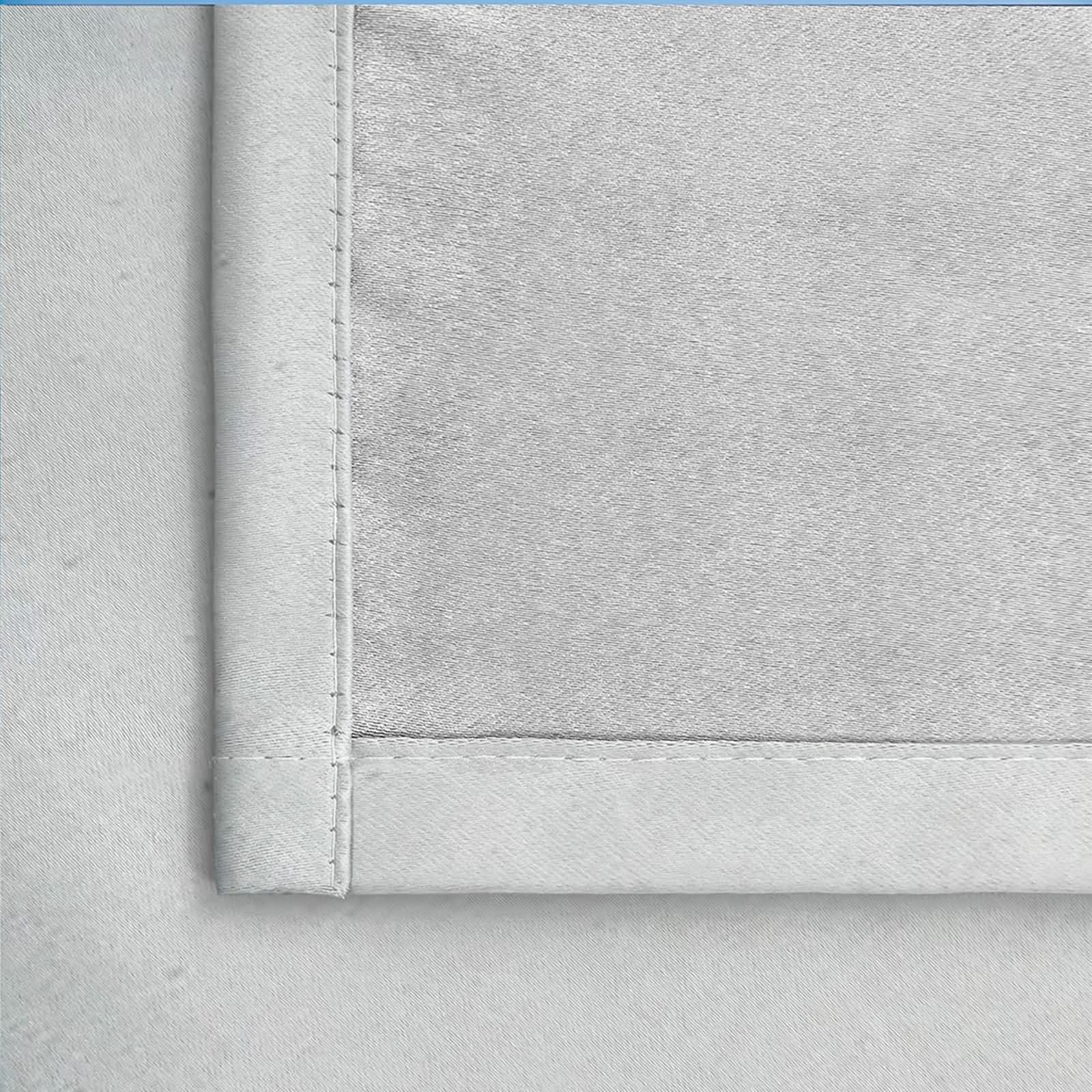 Zestaw 2 nieprzezroczystych zasłon do salonu, 2 x 102 W x 244 wys. cm, zasłony na przelotkach, z krajobrazu plażowego, niebieskie, białe, khaki, nowoczesne do salonu
