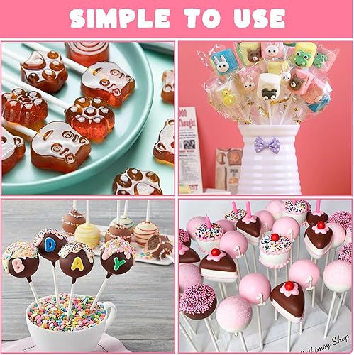 Miniatura 5 de 1000 palitos para tartas, palitos de papel blanco de 4 pulgadas, palitos de caramelo para derretir caramelos, chocolate, postres, paletas de pastel,