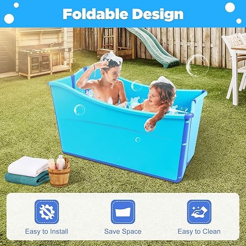 Miniatura 8 de Bañera de hielo portátil de gran tamaño, tanto en casa como en movimiento, para niños pequeños, adolescentes, gemelos, mascotas y adultos pequeños