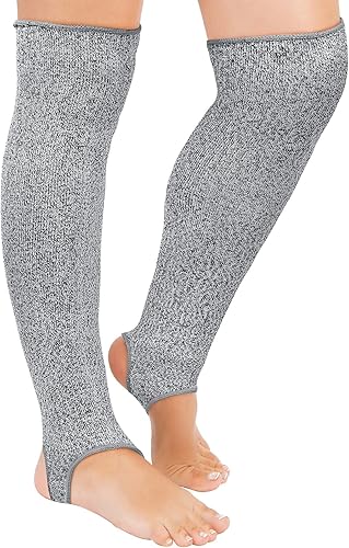 Zhanmai Mangas de pierna resistentes a los cortes a prueba de mordidas mangas protectoras para soldadura, protección de corte de césped