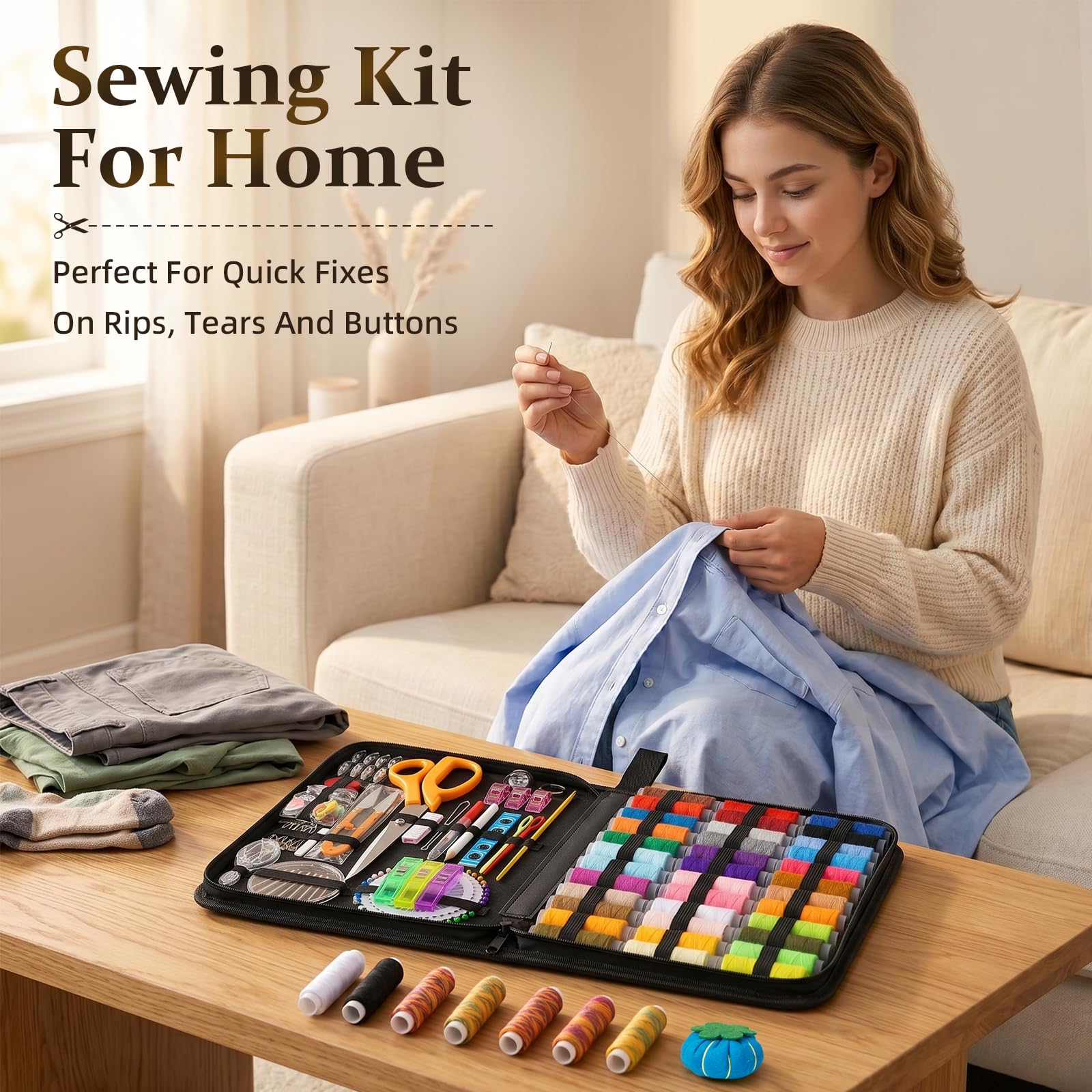JJRING Sewing Kit: 205 Pieces - Beginner & Expert -4 JJRING Sewing Kit: 205 Pieces - Beginner & Expert -4