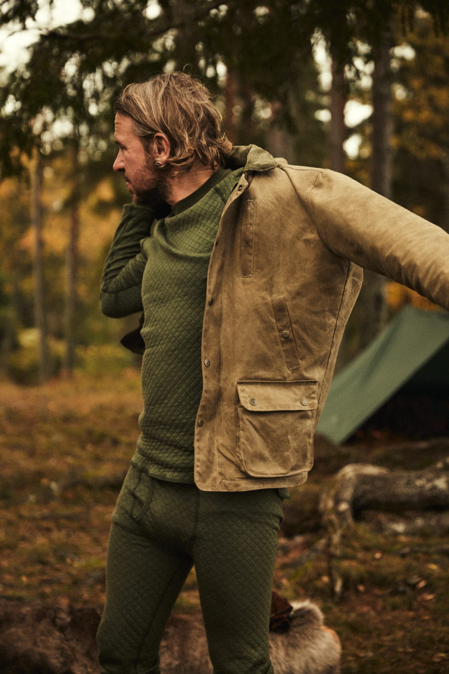Thermowave, Pantaloni lunghi da uomo in lana merino 3 in 1, indumento intimo, 330 gsm
