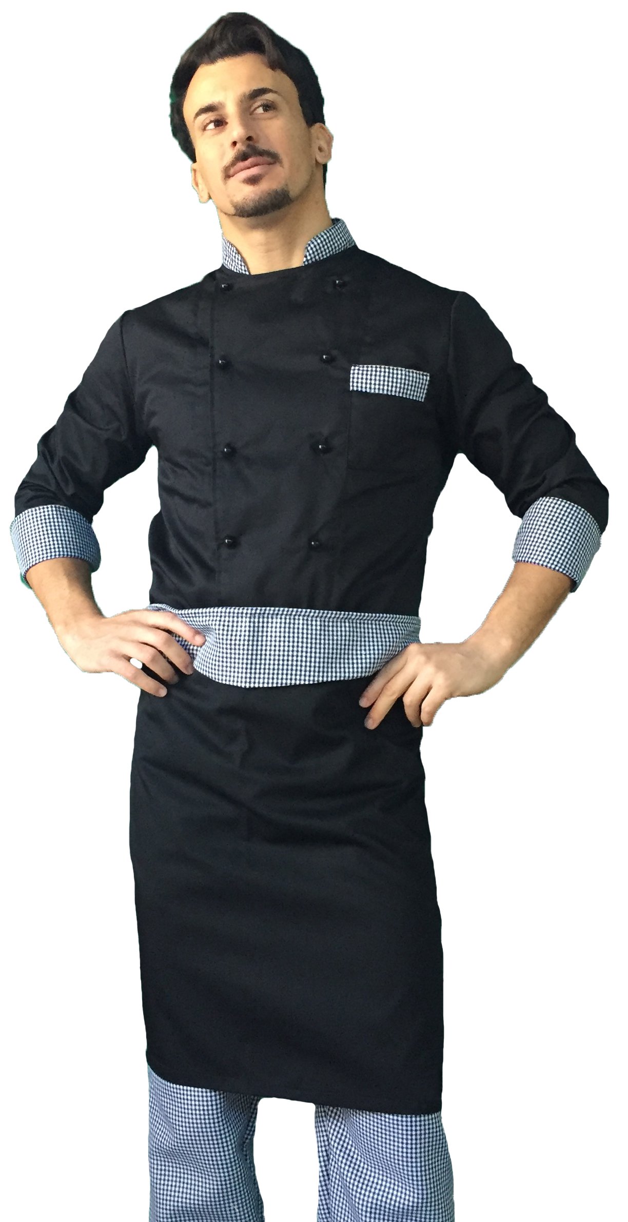 Ropa de cocinero y chef para hombre/mujer, tallas de XS a XXXXL, varios modelos: completo - uniforme de cocinero, chaqueta - casaca, pantalón, delantal - peto, pañuelo