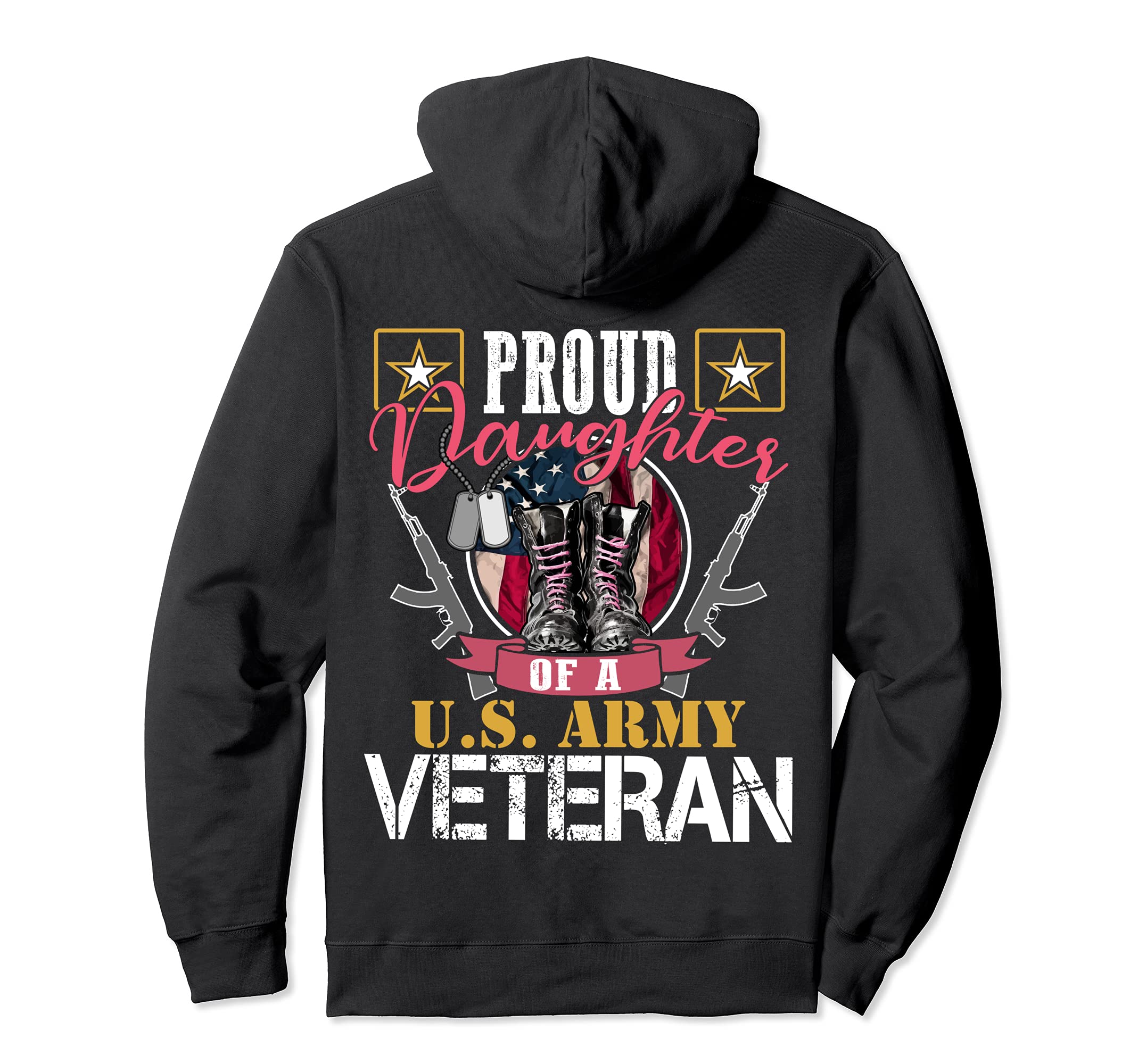 Costumes Gifts For Veteran DayVintage Proud Daughter Of A U.S. Army Veteran Gift Mom Dad Pullover Hoodie