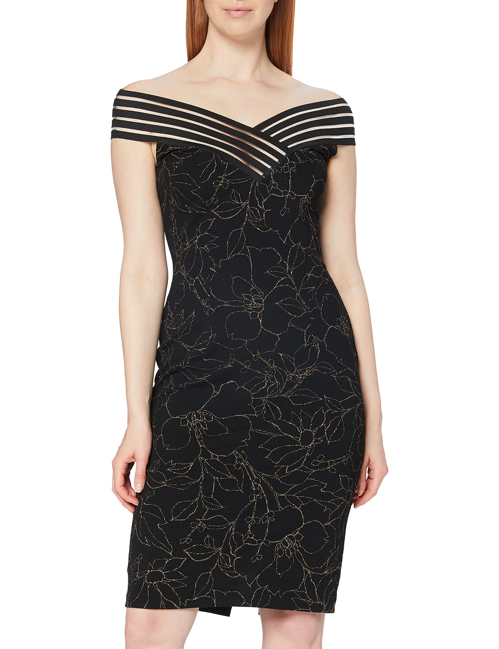Gina BacconiWomen's Metallic Crepe Dress Cocktail